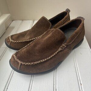 Perry Ellis‎ America Lance Loafers – Men’s Size 9.5 – Brown Slip-On Dress Shoes